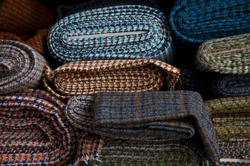 Paño de lana de Harris. Harris Tweed. North Harris Island. Outer Hebrides. Scotland, UK