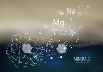Minerals / The future is science. - obrazy, fototapety, plakaty