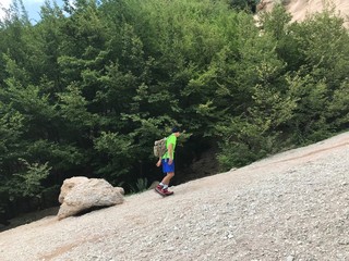 hiker in the mountains