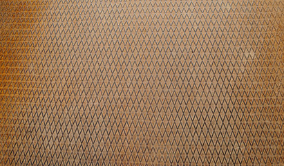 Rusty metal diamond floor texture. Rhombic background.