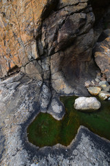 Naklejka na ściany i meble Rock Pool Pendour Cove Zennor Cornwall