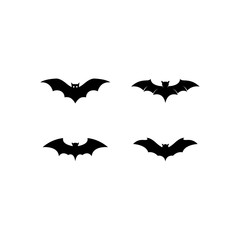 bat vector icon logo template design