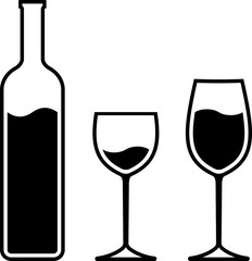 Bottle Of Wine And Glass