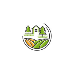 Fototapeta premium farm vector icon template