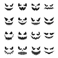 Pumpkin face set, decoration for halloween celebration