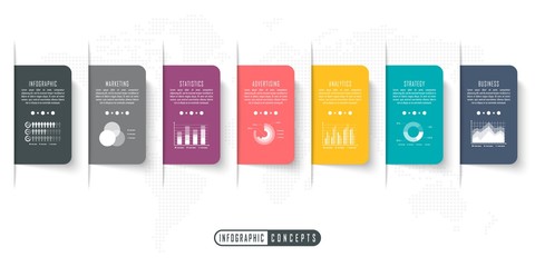 Infographic timeline template can be used for chart, diagram, web design, presentation, advertising, history. Vector infographic illustration