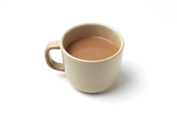 ホット ミルク コーヒー カフェ ラテ 白背景