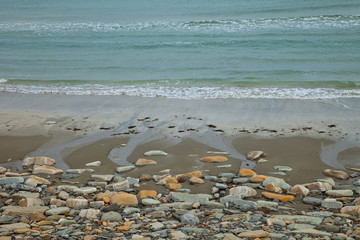 Playa junto al Poblado Neolitico Skara Brae, Mainland. Islas Orkney. Escocia.UK