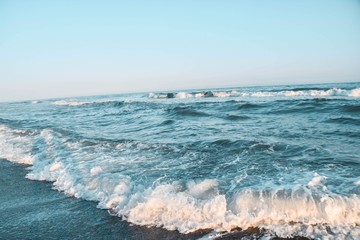 waves on beach