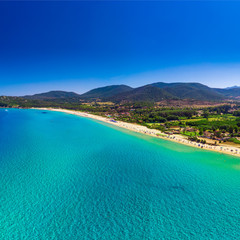 Cala Sinzias beach near Costa Rei on Sardinia island, Sardinia, Italy