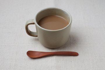 ホット ミルク コーヒー カフェ ラテ テーブルクロス