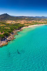 Cala Sinzias beach near Costa Rei on Sardinia island, Sardinia, Italy
