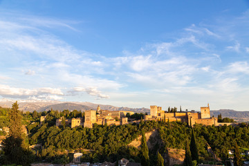 Fototapeta na wymiar Beautiful view of Alhambra Palace in Granada, Spain