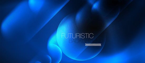 Neon glowing techno lines, hi-tech futuristic abstract background template