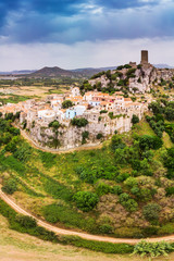 Fototapeta na wymiar Posada town in the Province of Nuoro in the Italian region Sardinia.