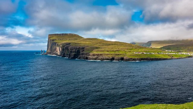 Amazing time lapse view of Eidi and Cliffs