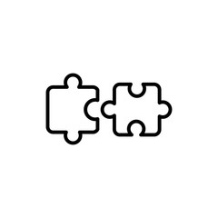 puzzle illustration icon design logo template