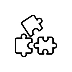 puzzle illustration icon design logo template