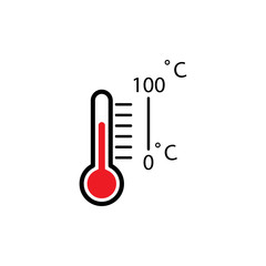 thermometer illustration icon logo design template
