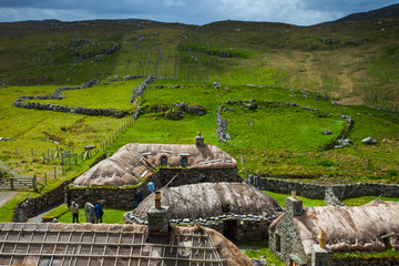 Pueblo de Gearrannan (Gearrannan Blackhouses). Isla Lewis. Outer Hebrides. Escocia. UK
