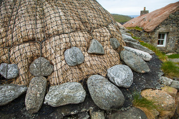 Pueblo de Gearrannan (Gearrannan Blackhouses). Isla Lewis. Outer Hebrides. Escocia. UK