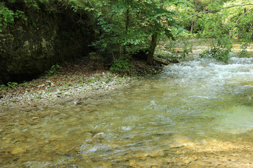 The river flows through the areas of the Slovak Paradise National Park