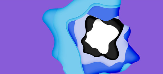 Abstract cut out abstract waves for web design. Color geometric pattern. Vector abstract geometric dynamic pattern frame