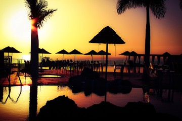 sunset on the beach