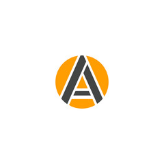 A initial round vector logo