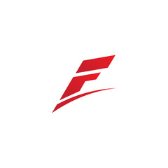 F initial design vector logo
