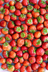 Fresh ripe red strawberries background