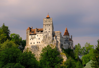 Fototapeta na wymiar Brasov, Transylvania. Romania. The medieval Castle of Bran, known for the myth of Dracula