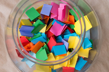multicolored lottery tickets closeup