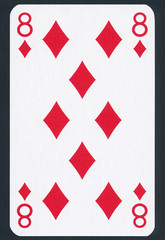 Playing poker cards isolated on black background - high quality XXL