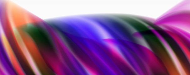 Color flowing waves, liquid conceptual abstract background