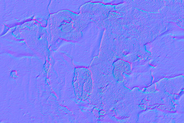 Wall with peeling paint in normal map
