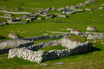 Pueblo de St. Kilda. Village Bay. Isla St. Kilda. Outer Hebrides. Scotland, UK