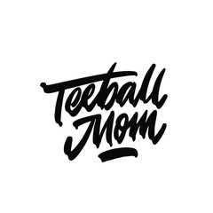 Tosball mom. Typography design for shirts, prints, posters. Hand drawn vector illustration isolated on white background.