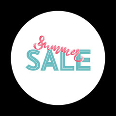 Vector illustration with handwritten phrase - Summer sale.