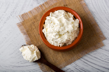 Homemade white butter