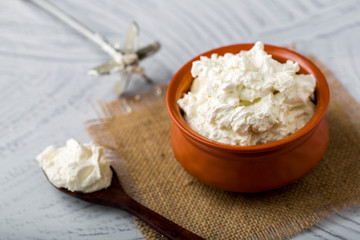 Homemade white butter