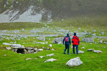 Pueblo de St. Kilda. Village Bay. Isla St. Kilda. Outer Hebrides. Scotland, UK