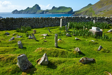 Cementerio de pueblo de St. Kilda. Village Bay. Isla St. Kilda. Outer Hebrides. Scotland, UK