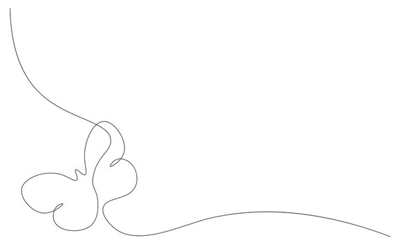 Butterfly one line drawing vector illustration