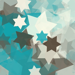 Abstract Generative Art color distributed Stars background illustration