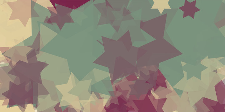 Abstract Generative Art color distributed Stars background illustration