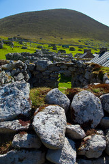 Pueblo de St. Kilda. Village Bay. Isla St. Kilda. Outer Hebrides. Scotland, UK