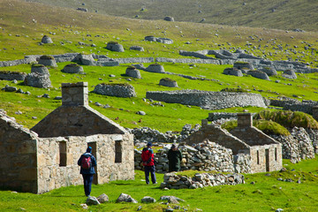 Pueblo de St. Kilda. Village Bay. Isla St. Kilda. Outer Hebrides. Scotland, UK