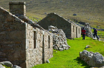 Pueblo de St. Kilda. Village Bay. Isla St. Kilda. Outer Hebrides. Scotland, UK