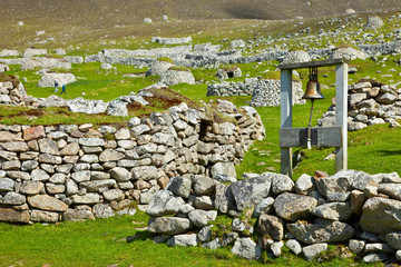 Pueblo de St. Kilda. Village Bay. Isla St. Kilda. Outer Hebrides. Scotland, UK